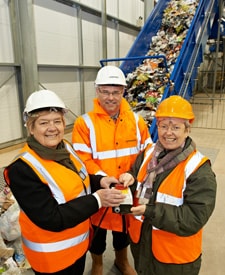 (l-r): Councillor Sue Ellington, cabinet member for Environmental Services for South Cambridgeshire district council; Paul Greenwell, managing director of AmeyCespa; and Jean Hunter, chief executive of South Cambridgeshire district council